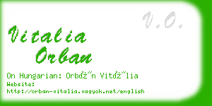 vitalia orban business card